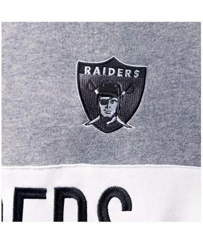 Women's Mitchell and Ness Heathered Silver Black Las Vegas Raiders Color Block Pullover Sweatshirt Silver, Black $35.25 Sweat...