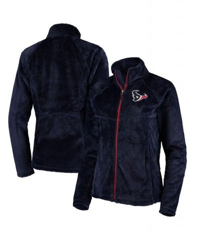 Women's Navy Houston Texans Tie Breaker Fleece Full-Zip Jacket Navy $36.90 Jackets