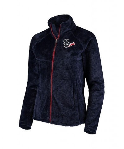 Women's Navy Houston Texans Tie Breaker Fleece Full-Zip Jacket Navy $36.90 Jackets