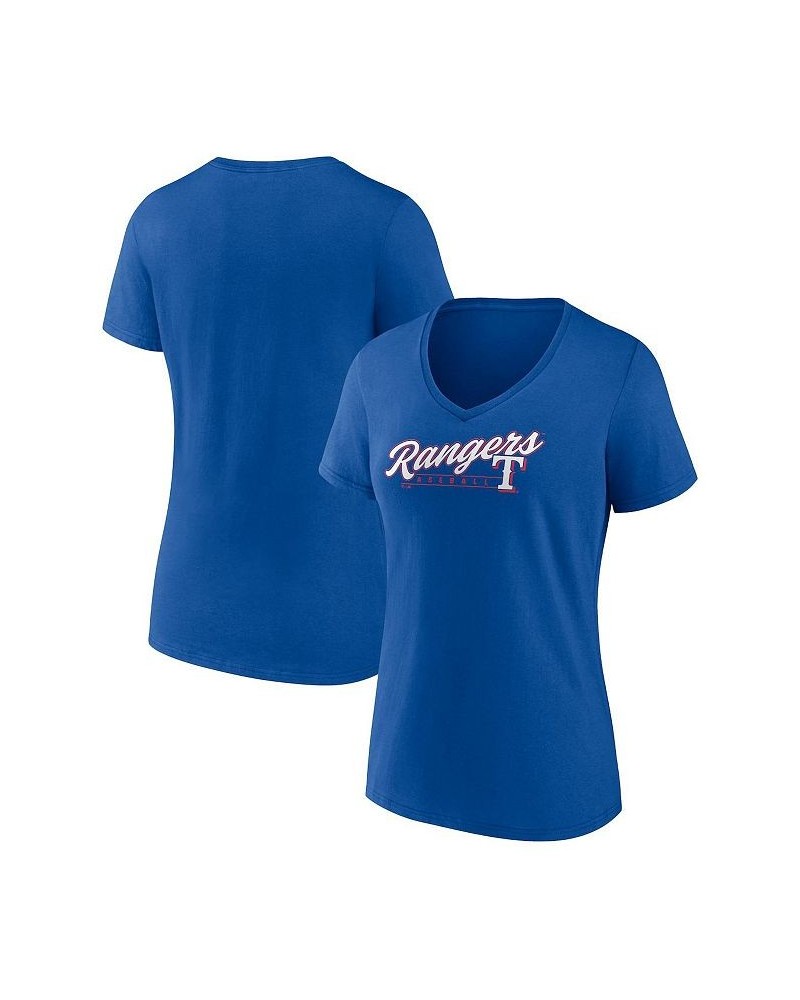 Women's Branded Royal Texas Rangers One & Only V-Neck T-shirt Royal $18.24 Tops