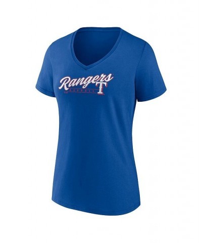 Women's Branded Royal Texas Rangers One & Only V-Neck T-shirt Royal $18.24 Tops