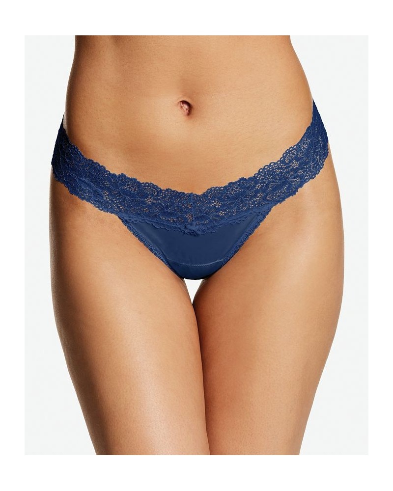 Sexy Must Have Sheer Lace Thong Underwear DMESLT Navy Eclipse $8.91 Panty