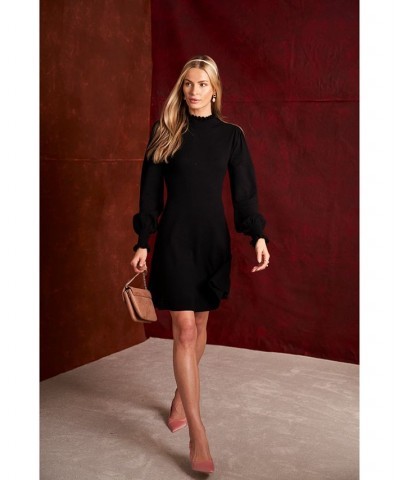 Women's Mock Neck Sweater Dress Rich Magenta $39.89 Dresses