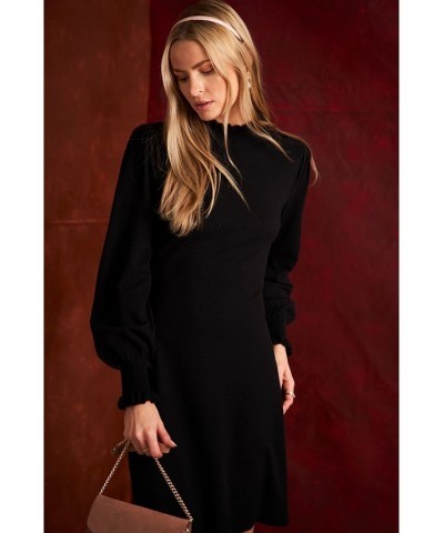 Women's Mock Neck Sweater Dress Rich Magenta $39.89 Dresses