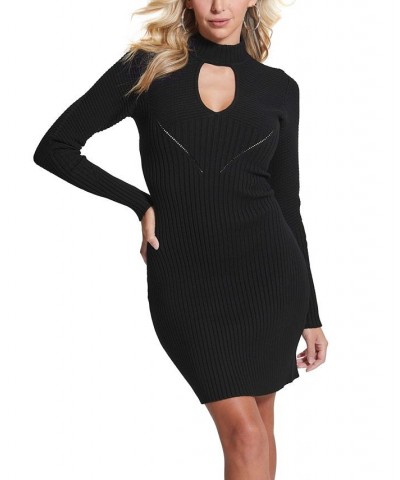 Women's Eco Tatia Mock Neck Dress Black $39.93 Dresses