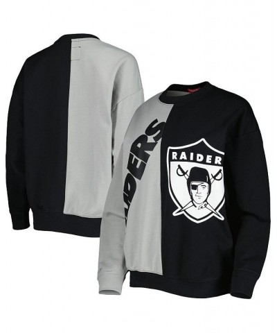 Women's Silver Black Las Vegas Raiders Big Face Pullover Sweatshirt Silver, Black $39.60 Sweatshirts