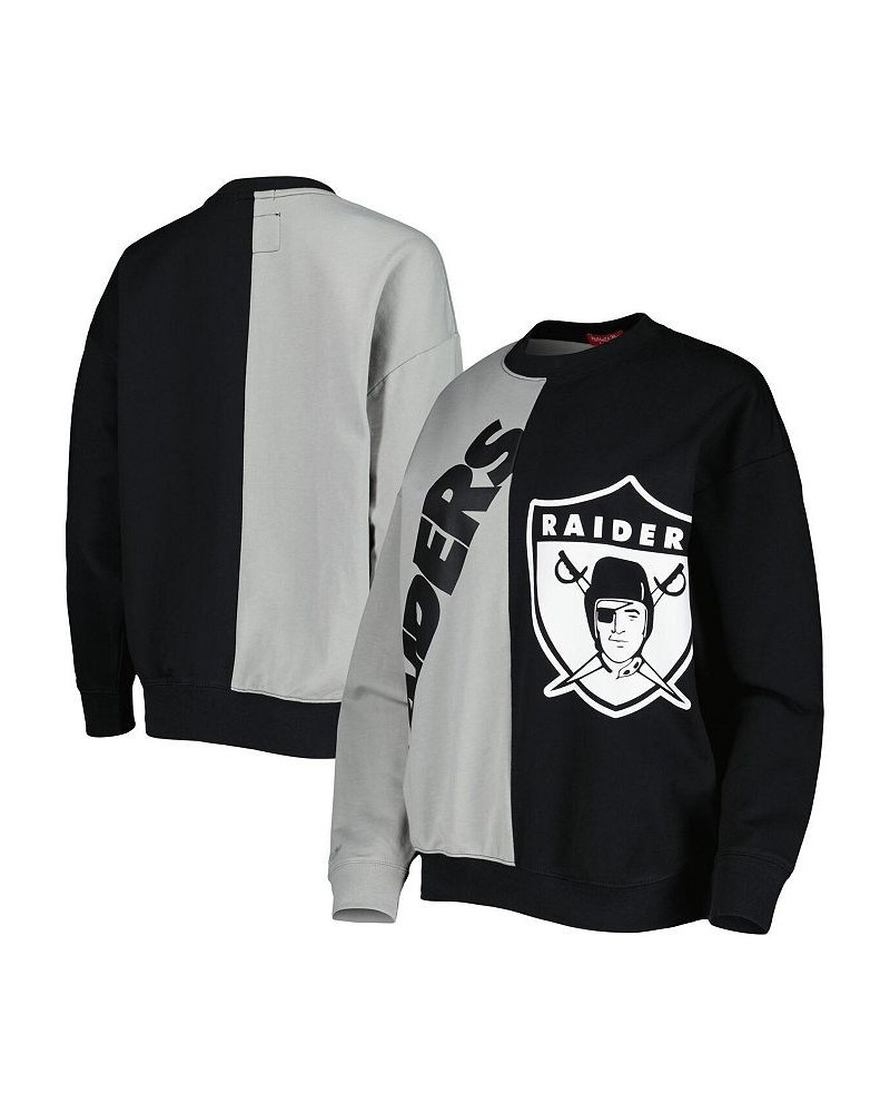 Women's Silver Black Las Vegas Raiders Big Face Pullover Sweatshirt Silver, Black $39.60 Sweatshirts