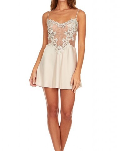 Showstopper Lingerie Chemise Nightgown Tan/Beige $42.70 Sleepwear