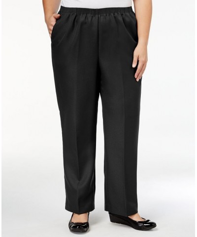 Plus Size Classic Pull-On Straight-Leg Regular Length Pants Black $24.68 Pants