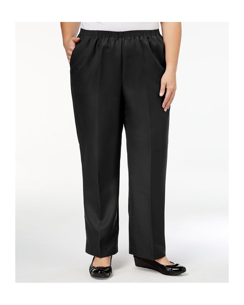 Plus Size Classic Pull-On Straight-Leg Regular Length Pants Black $24.68 Pants