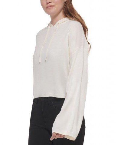 Women's Hooded Bell-Sleeve Top White $27.40 Sweatshirts