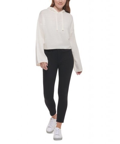 Women's Hooded Bell-Sleeve Top White $27.40 Sweatshirts