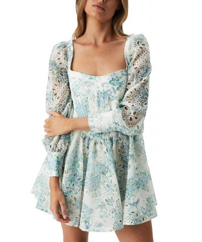 Women's Lila Eyelet Bustier Mini Dress Water Flrl $87.56 Dresses