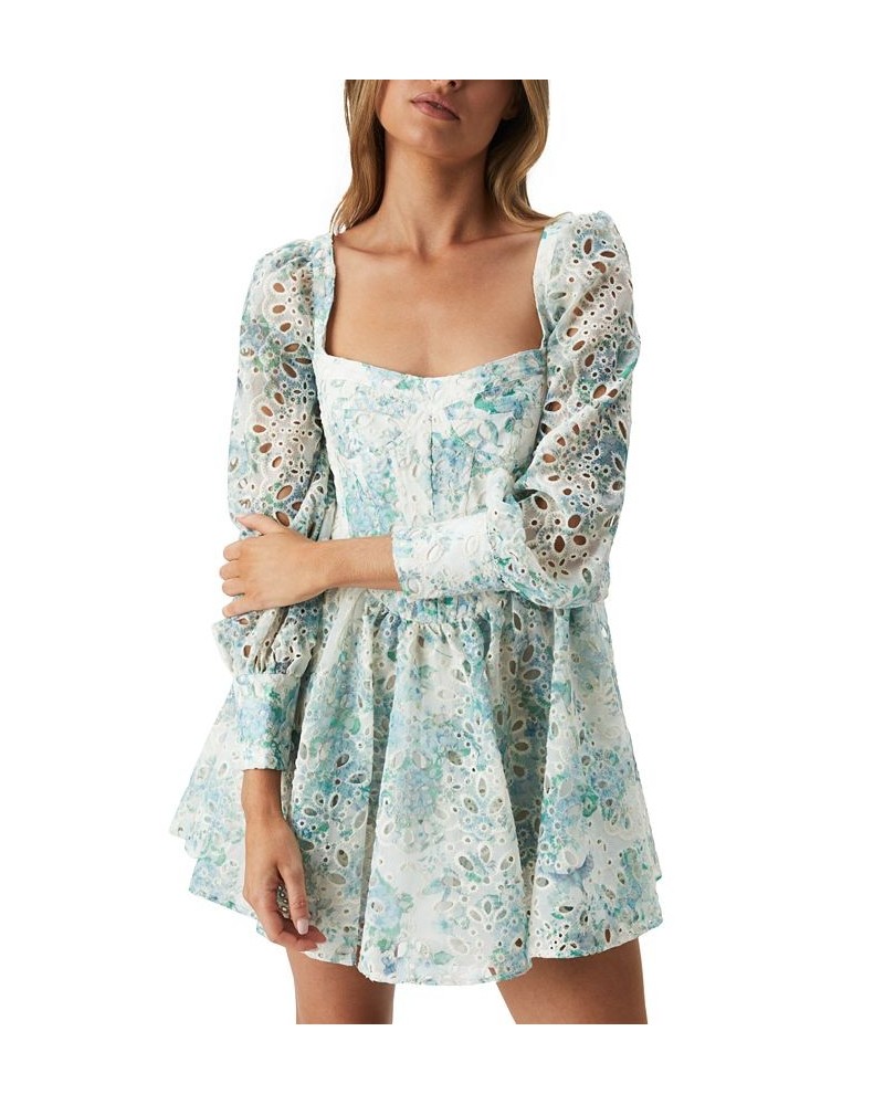 Women's Lila Eyelet Bustier Mini Dress Water Flrl $87.56 Dresses