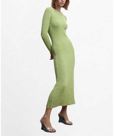 Women's Ribbed Long Dress Green $38.70 Dresses