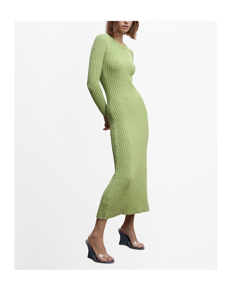 Women's Ribbed Long Dress Green $38.70 Dresses