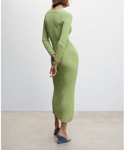 Women's Ribbed Long Dress Green $38.70 Dresses