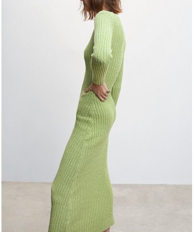 Women's Ribbed Long Dress Green $38.70 Dresses