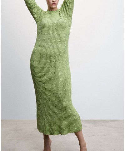 Women's Ribbed Long Dress Green $38.70 Dresses