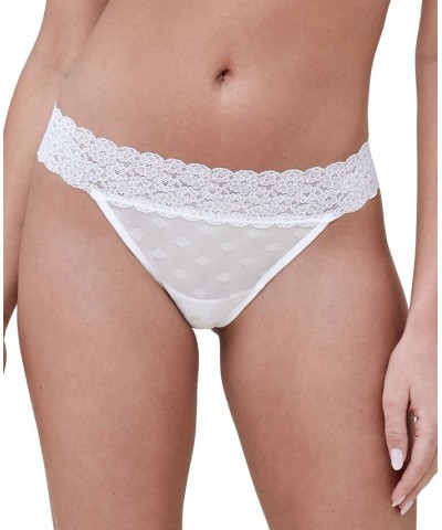 Women's Dare Lingerie Thong Underwear White $10.78 Panty