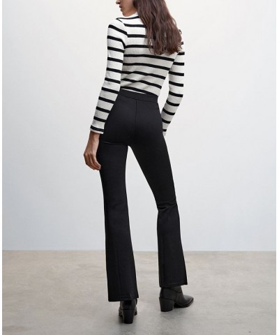 Women's Flared Buttoned Pants Black $25.20 Pants