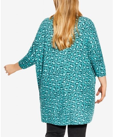 Plus Size Hunter Print Top Seamfoam Animal $31.86 Tops