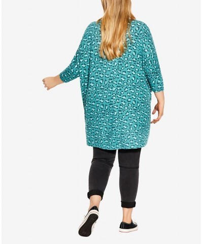 Plus Size Hunter Print Top Seamfoam Animal $31.86 Tops