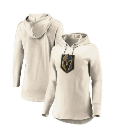 Women's Oatmeal Vegas Golden Knights True Classics Signature Fleece Pullover Hoodie Oatmeal $42.39 Sweatshirts