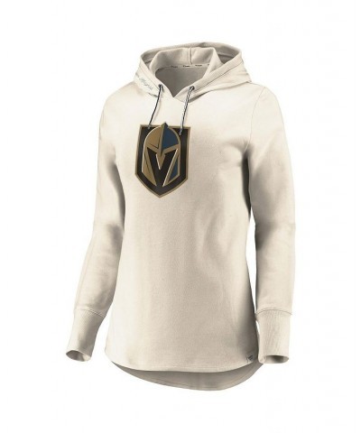 Women's Oatmeal Vegas Golden Knights True Classics Signature Fleece Pullover Hoodie Oatmeal $42.39 Sweatshirts