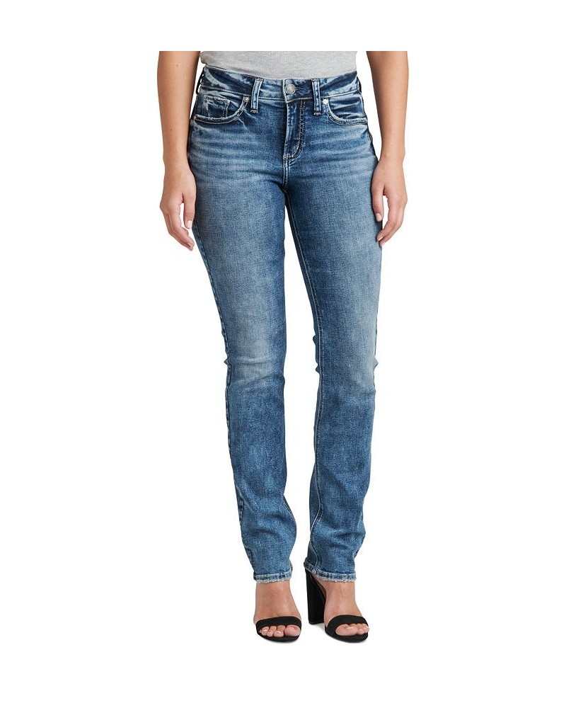 Women's Suki Straight-Leg Denim Jeans Indigo $42.30 Jeans