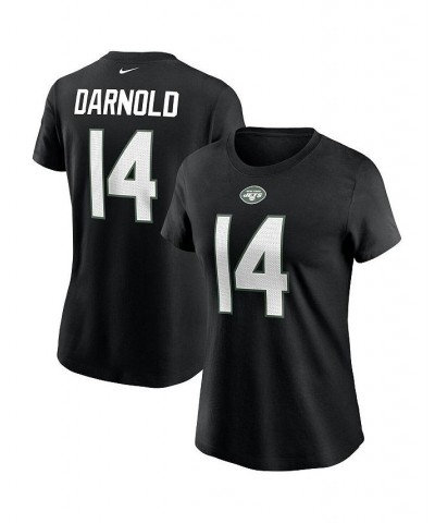 Women's Sam Darnold Black New York Jets Name and Number T-shirt Black $22.94 Tops