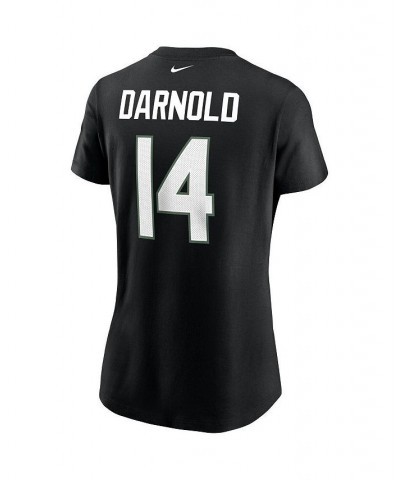 Women's Sam Darnold Black New York Jets Name and Number T-shirt Black $22.94 Tops