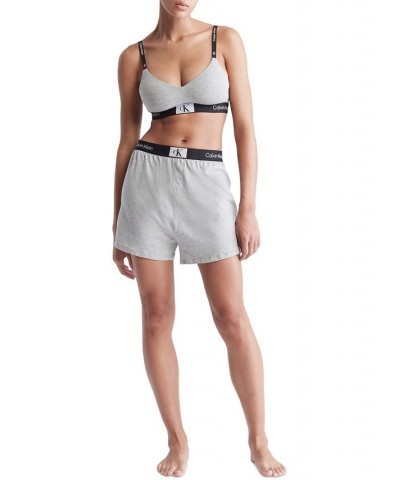 Women's 1996 Lounge Sleep Shorts QS6947 Gray $22.63 Sleepwear