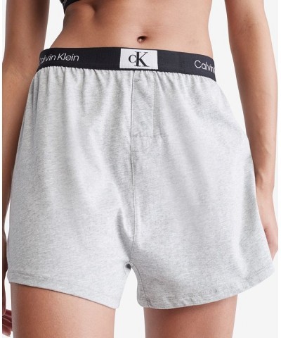 Women's 1996 Lounge Sleep Shorts QS6947 Gray $22.63 Sleepwear