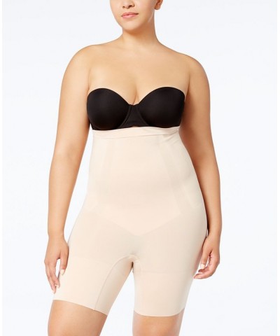 OnCore Plus Size High-Waisted Mid-Thigh Short Tan/Beige $45.76 Shapewear