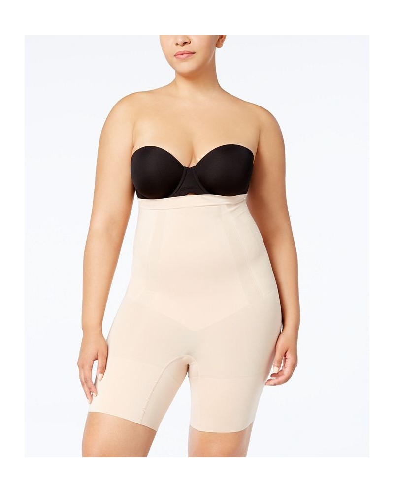 OnCore Plus Size High-Waisted Mid-Thigh Short Tan/Beige $45.76 Shapewear