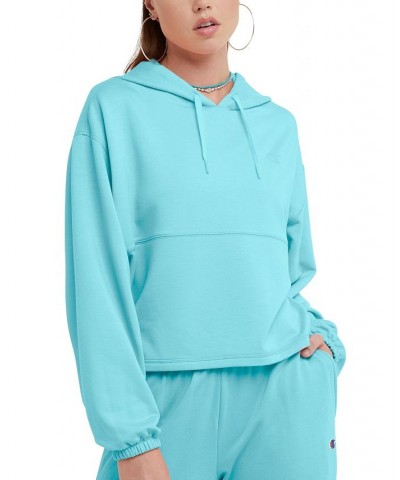 Women's Soft Touch Sweats Hooded Sweatshirt Blue $30.80 Tops