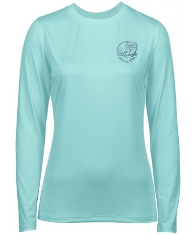 Women's Shady Palms Long-Sleeved SLX T-Shirt Blue $30.00 Tops