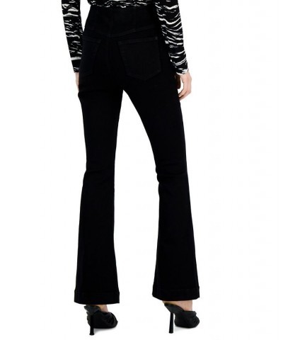 Women's High Rise Pull-On Flare Jeans Deep Black $26.54 Jeans