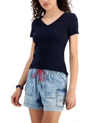 Women's V-Neck T-Shirt Core Navy $19.32 Tops