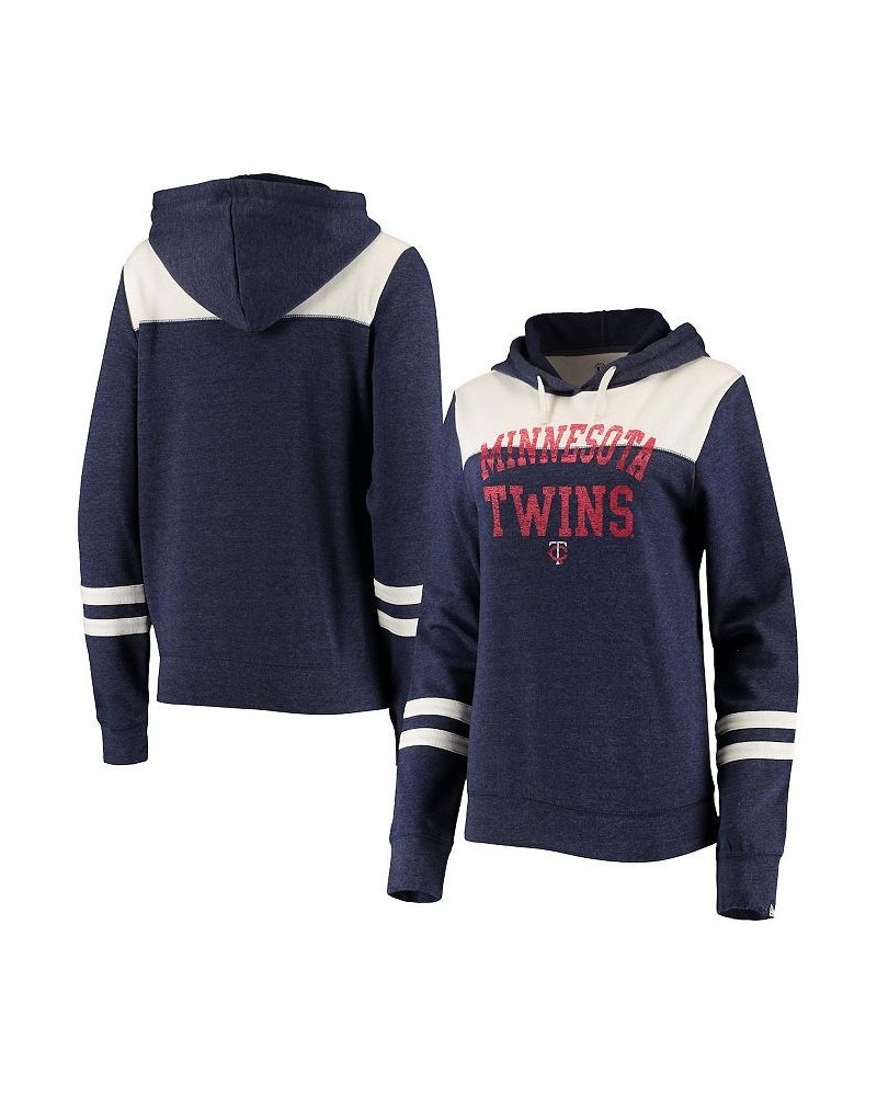 Women's Heathered Navy White Minnesota Twins Colorblock Tri-Blend Pullover Hoodie Heathered Navy, White $34.30 Sweatshirts