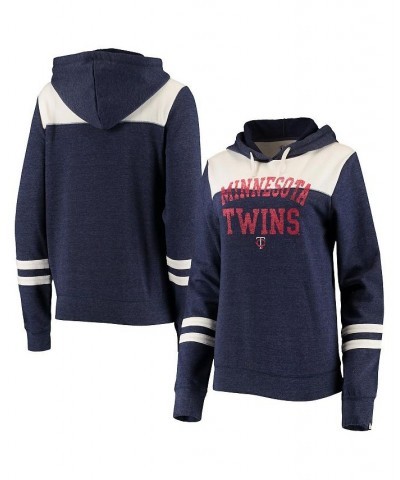 Women's Heathered Navy White Minnesota Twins Colorblock Tri-Blend Pullover Hoodie Heathered Navy, White $34.30 Sweatshirts