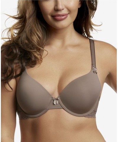 Paramour Gorgeous Women's T-shirt Bra with Lace Trim Brown $21.26 Bras