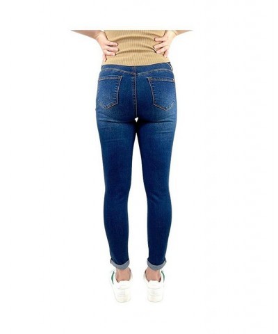 Maternity Distressed Skinny Jeans Blue $18.58 Jeans