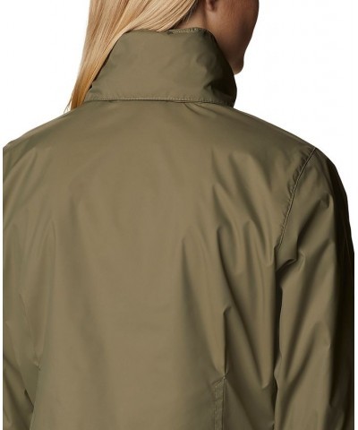 Women's Switchback Waterproof Packable Rain Jacket XS-3X Stone Green $31.79 Jackets