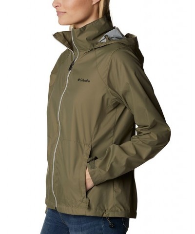 Women's Switchback Waterproof Packable Rain Jacket XS-3X Stone Green $31.79 Jackets