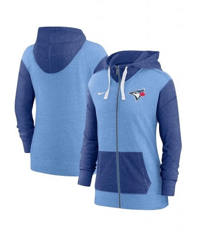 Women's Powder Blue Toronto Blue Jays Full-Zip Hoodie Powder Blue $40.50 Sweatshirts