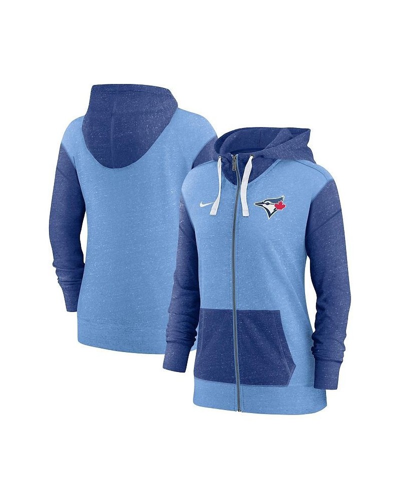 Women's Powder Blue Toronto Blue Jays Full-Zip Hoodie Powder Blue $40.50 Sweatshirts