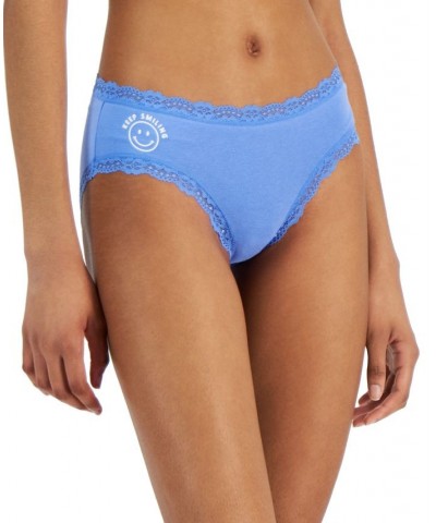 Women’s Lace Trim Hipster Underwear Keep Smiling $14.24 Panty