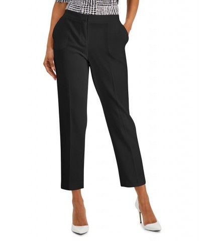 Petite Mid-Rise Straight-Leg Pants Blue $43.61 Pants